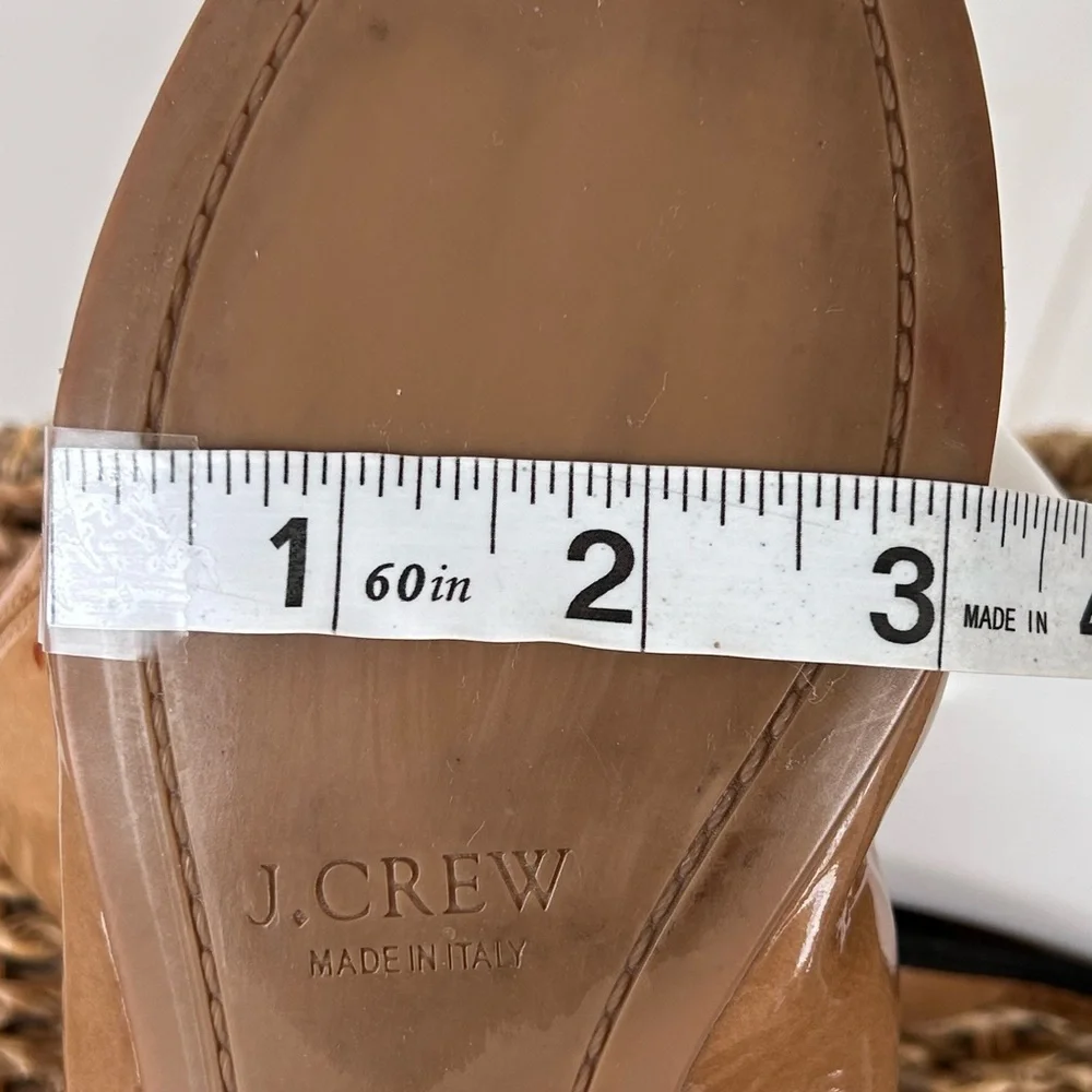 J. Crew Women’s Suzette Patent Camel & Black Ballet Flats Fitted‎ Heel Size 7